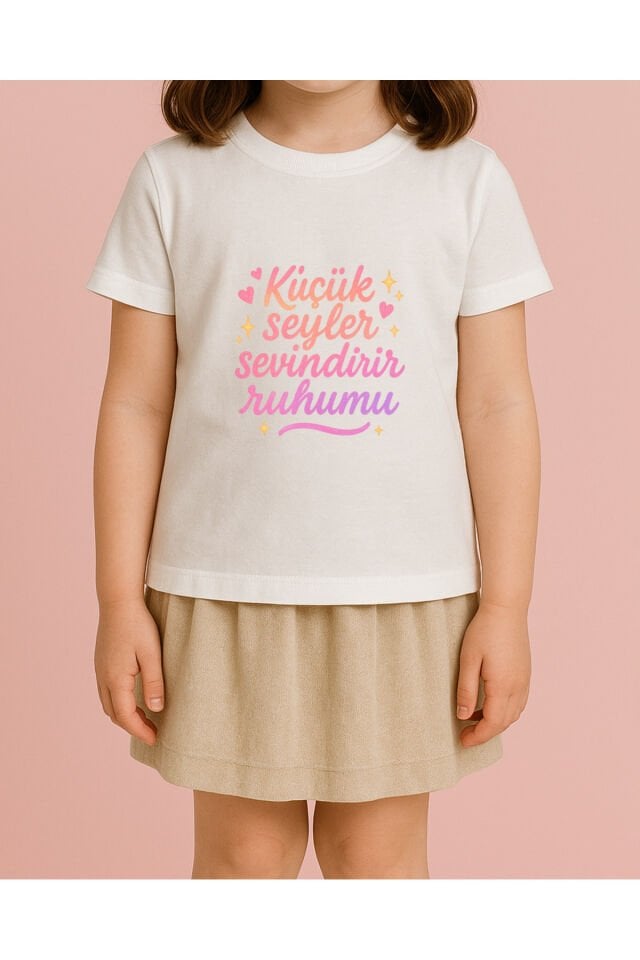 TİŞÖRT UNİSEX ÇOCUK ( PEMBE YAZI )