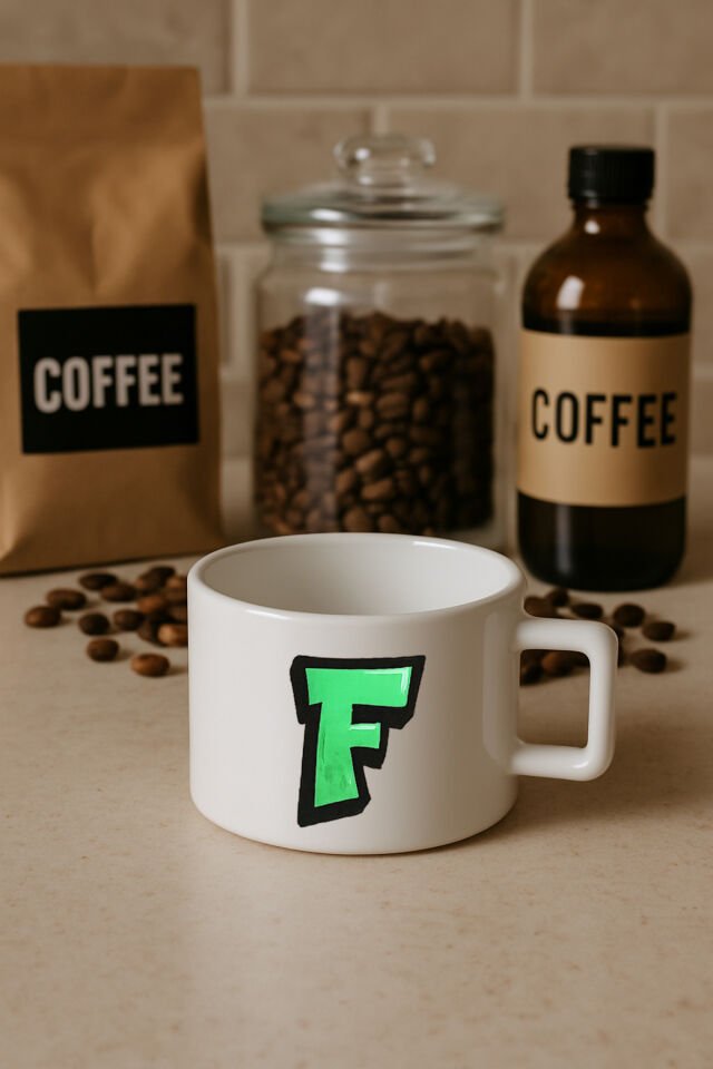 KAHVE KUPASI HARF BASKILI