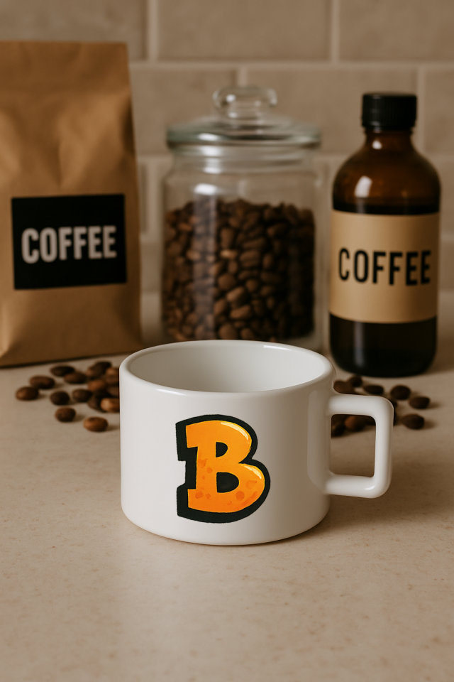 KAHVE KUPASI HARF BASKILI