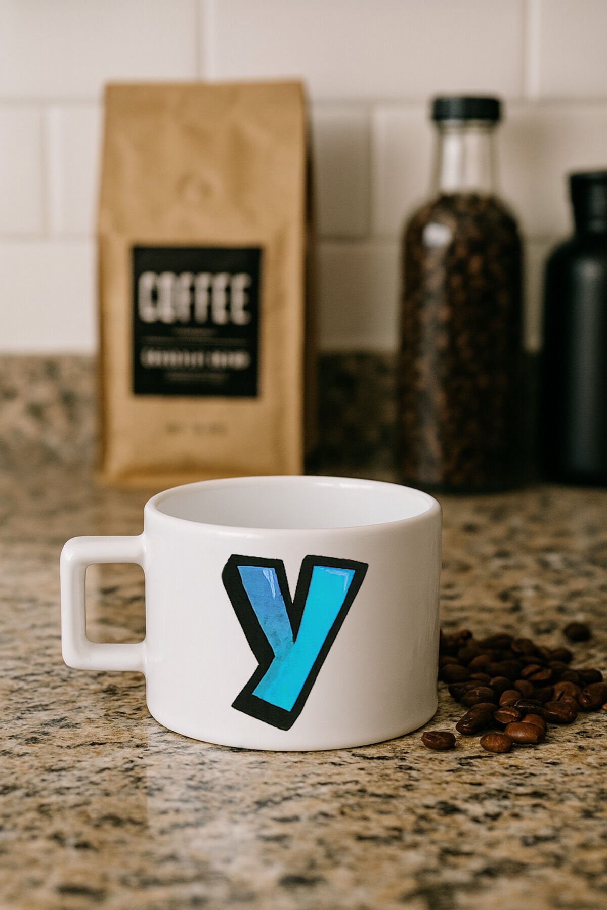 Harf Baskılı Kahve Kupası