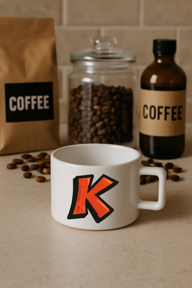 Harf Baskılı Kahve Kupası