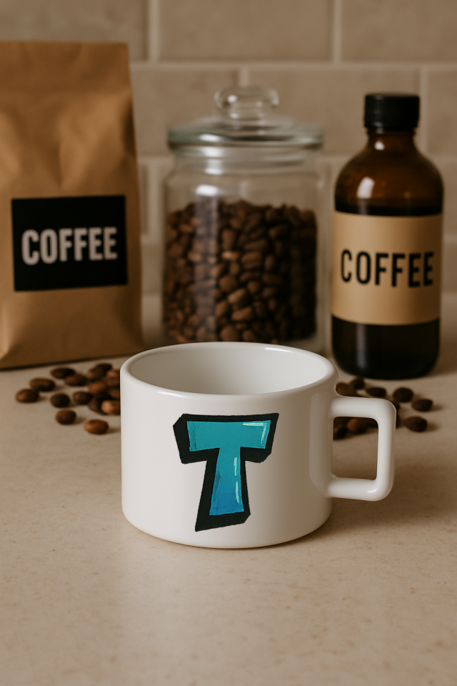 KAHVE KUPASI HARF BASKILI