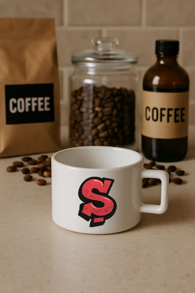 Kahve Kupası Harf Baskılı