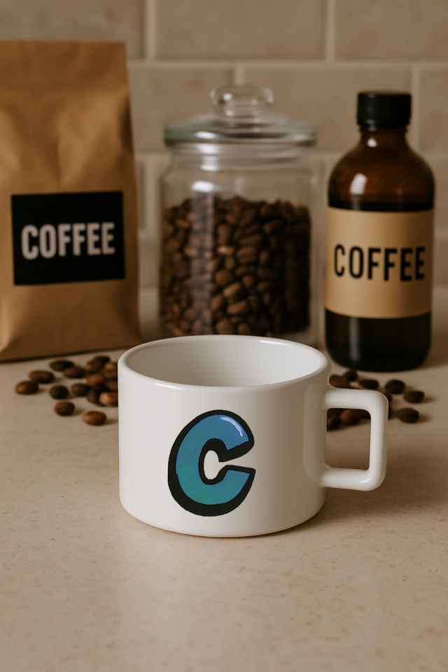 Harf Baskılı Kahve Kupası