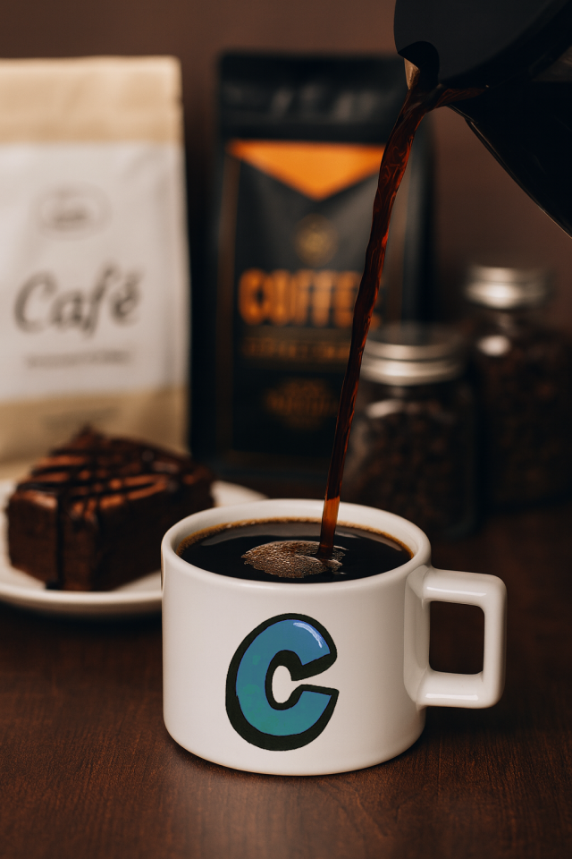 Harf Baskılı Kahve Kupası