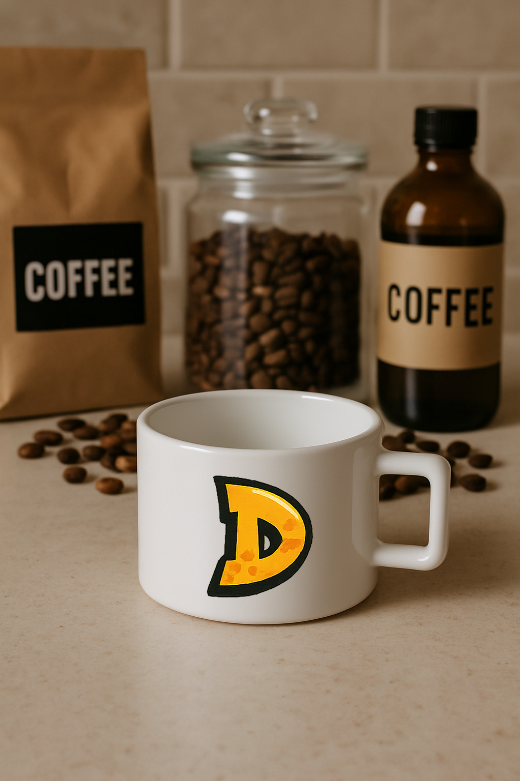 Harf Baskılı Kahve Kupası