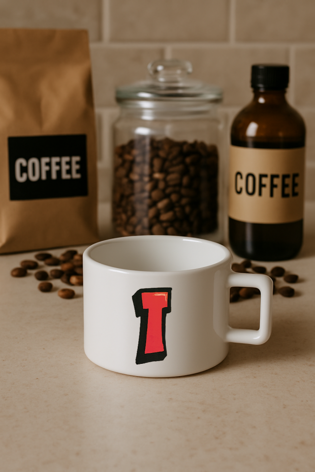 Harf Baskılı Kahve Kupası