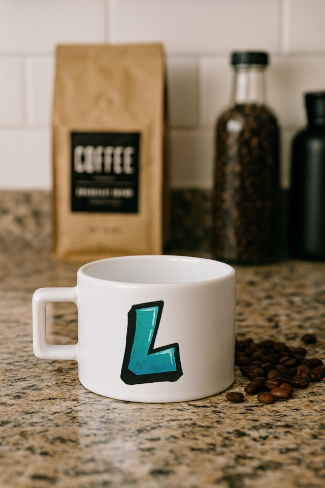 Harf Baskılı Kahve Kupası
