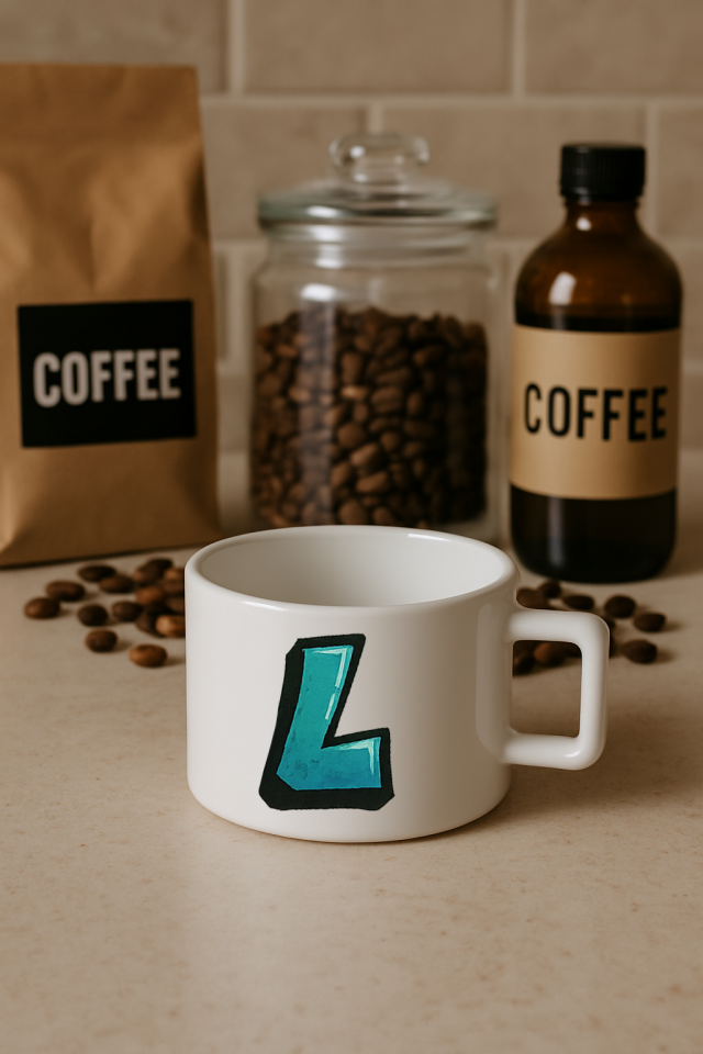 Harf Baskılı Kahve Kupası