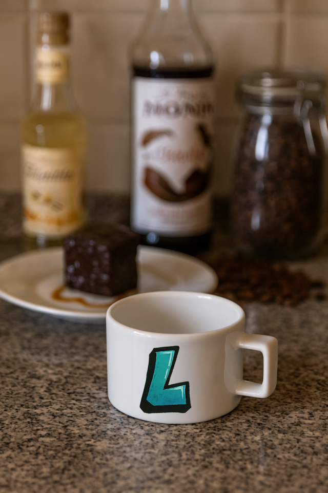 Harf Baskılı Kahve Kupası