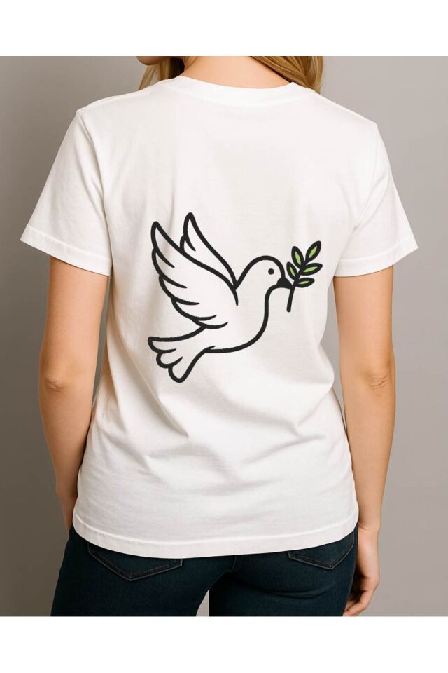 Tişört Unisex (Güvercin) Kadin - 2XL