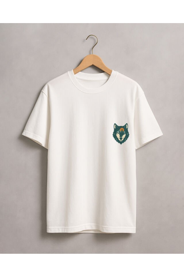 Tişört Unisex (Kurt) Kadin Beyaz - M