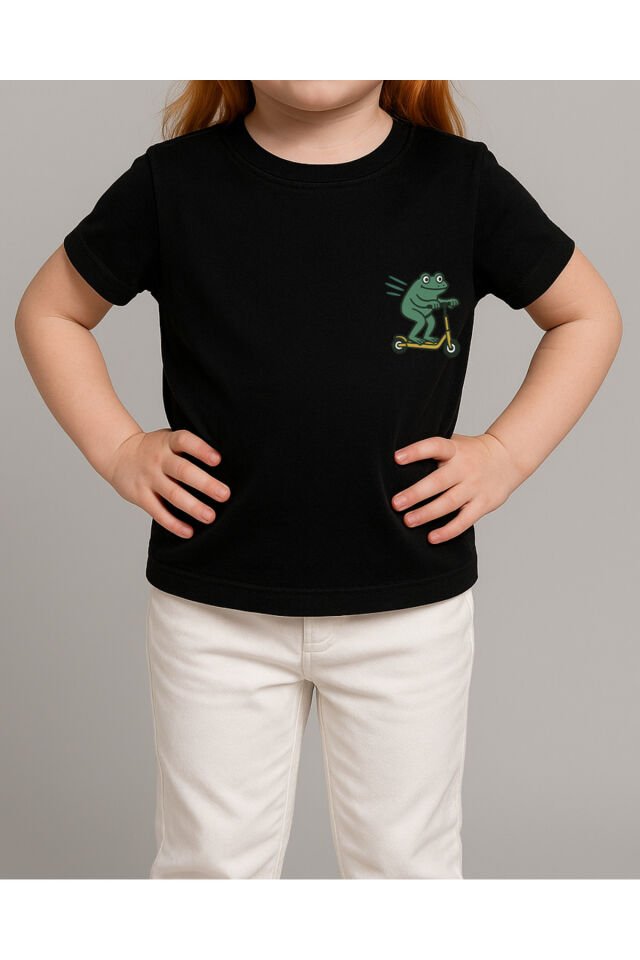 Tişört Unisex (Kurt) Kiz Si̇yah - 10-11 Yaş