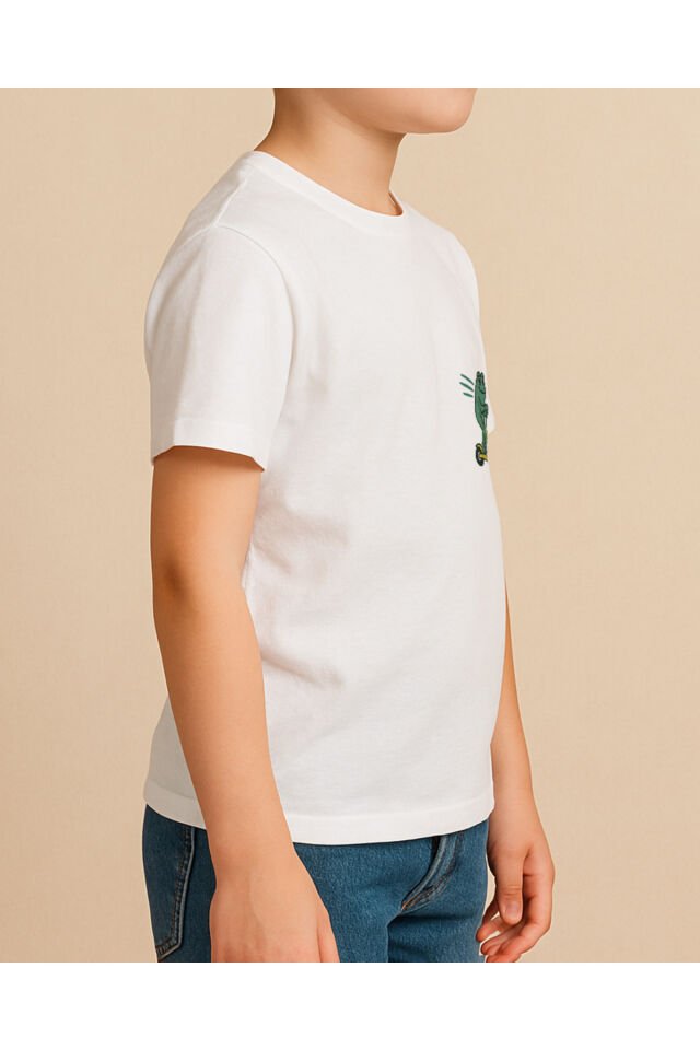 Tişört Unisex (Kurt) Erkek Beyaz - 4-5 Yaş