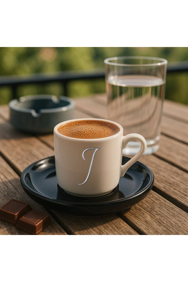 Türk Kahvesi Fincanı Baş Harf Baskılı