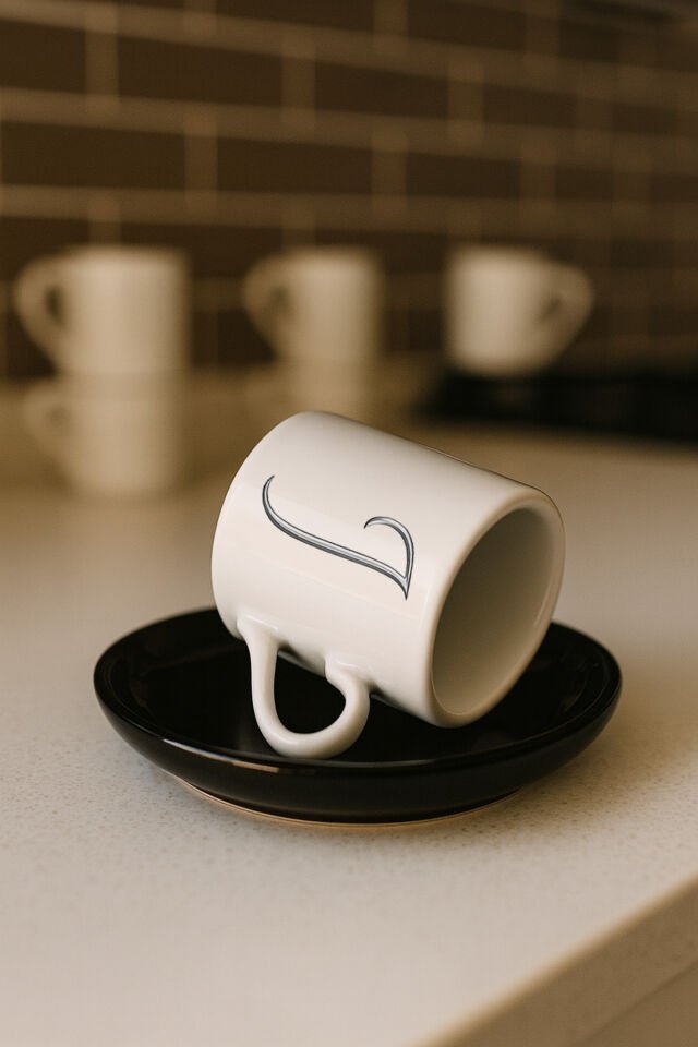 Türk Kahvesi Fincanı Harf Baskılı