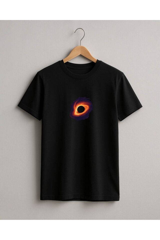 Tişört Unisex (Kara Delik) Kadin Si̇yah - L