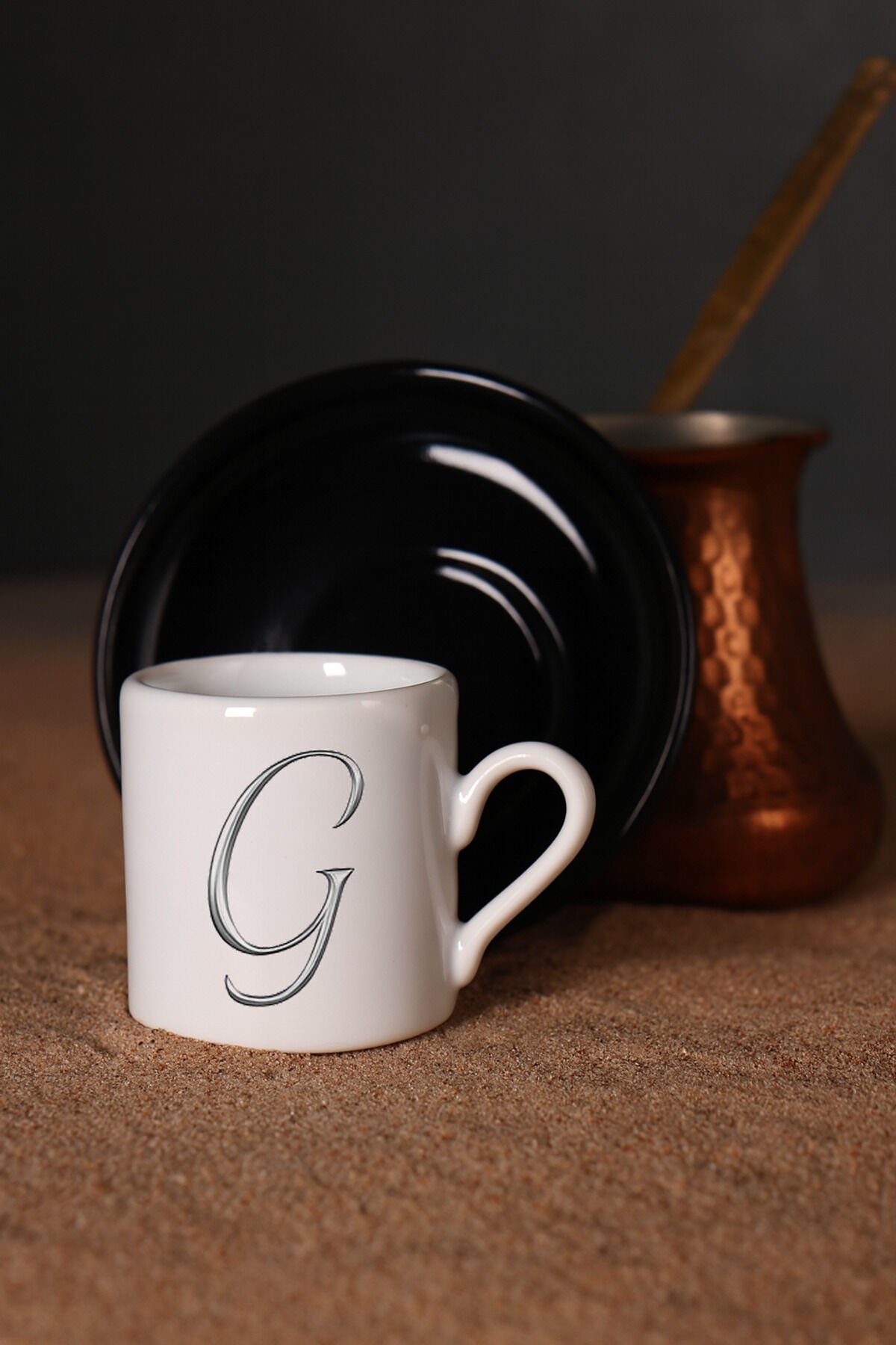 Baş Harf Baskılı Türk Kahvesi Fincanı