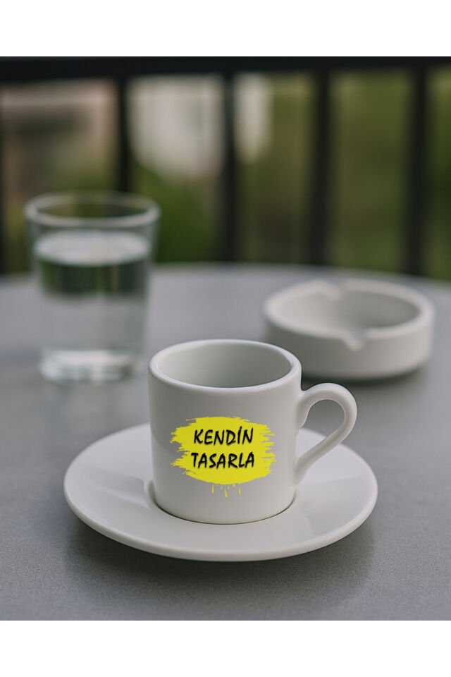 Kendin tasarla bardak - Kişiye özel bardak Türk Kahvesi Fincanı