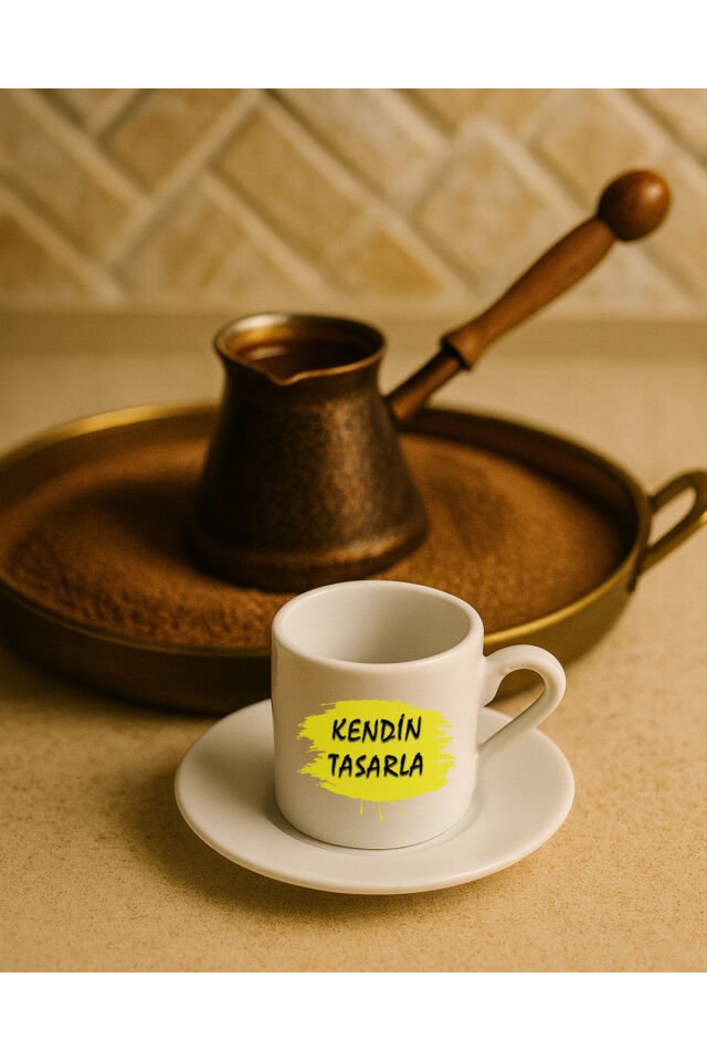 Kendin tasarla bardak - Kişiye özel bardak Türk Kahvesi Fincanı