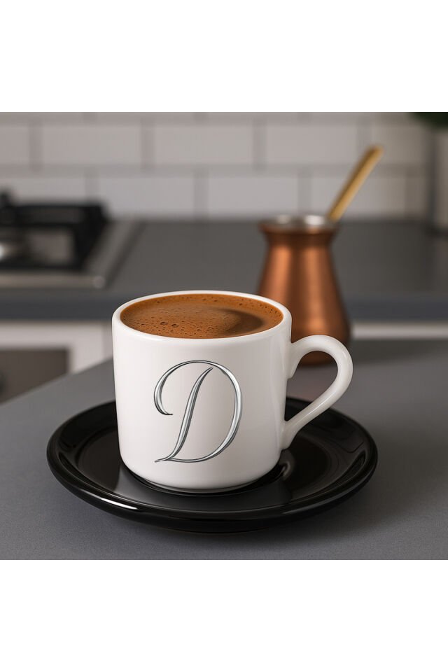 Baş Harf Baskılı Türk Kahvesi Fincanı