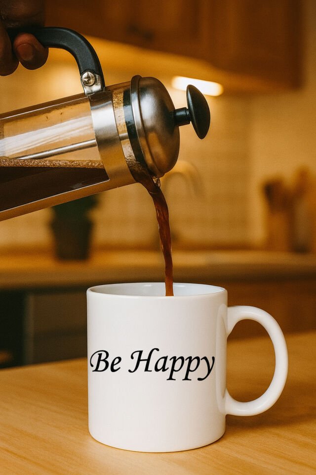 Yazılı Beyaz Bardak Be Happy
