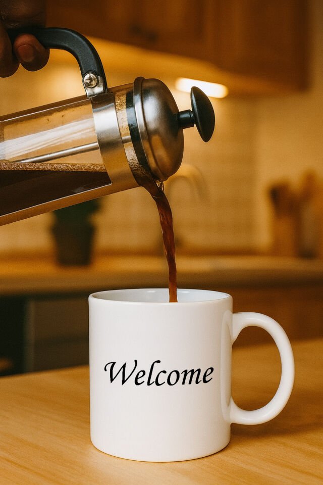 Yazılı Beyaz Bardak Welcome