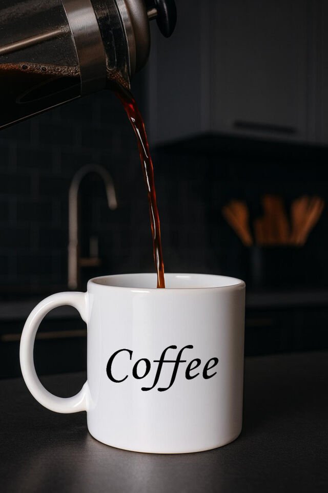 Yazılı Beyaz Bardak Coffee