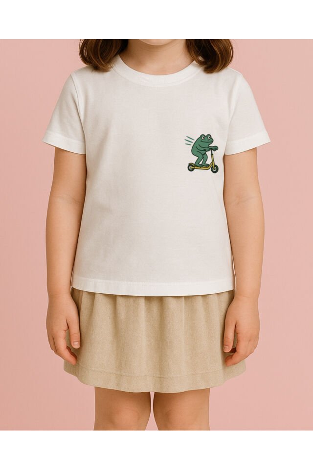 Tişört Unisex (Kurt) Kiz Beyaz - 4-5 Yaş