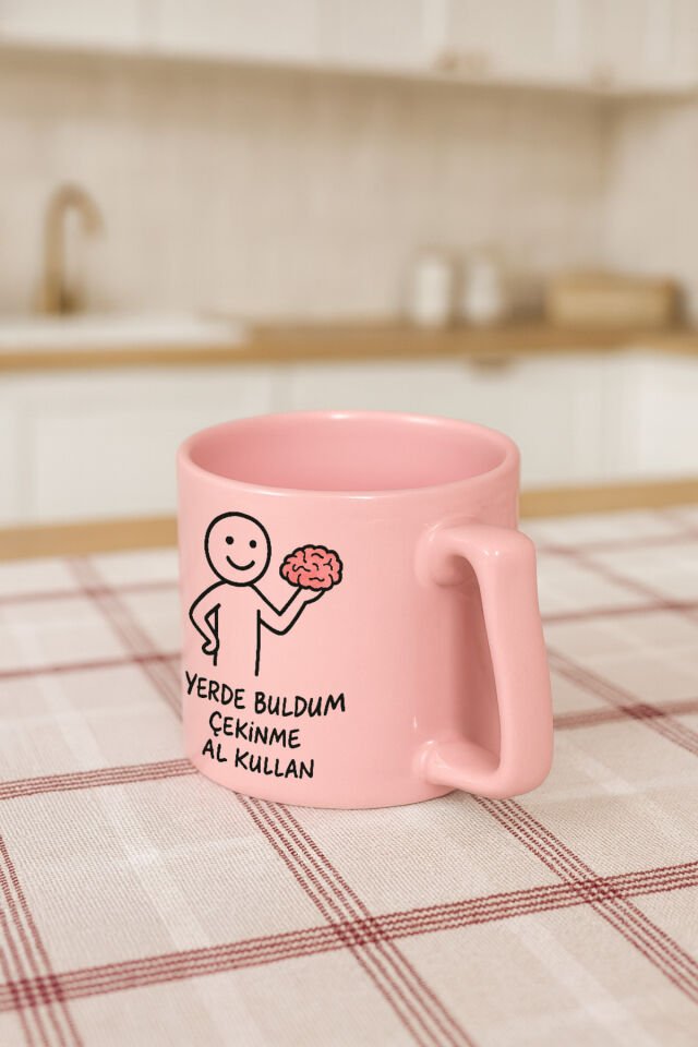 Renkli kulplu bardak - Beyin Pembe