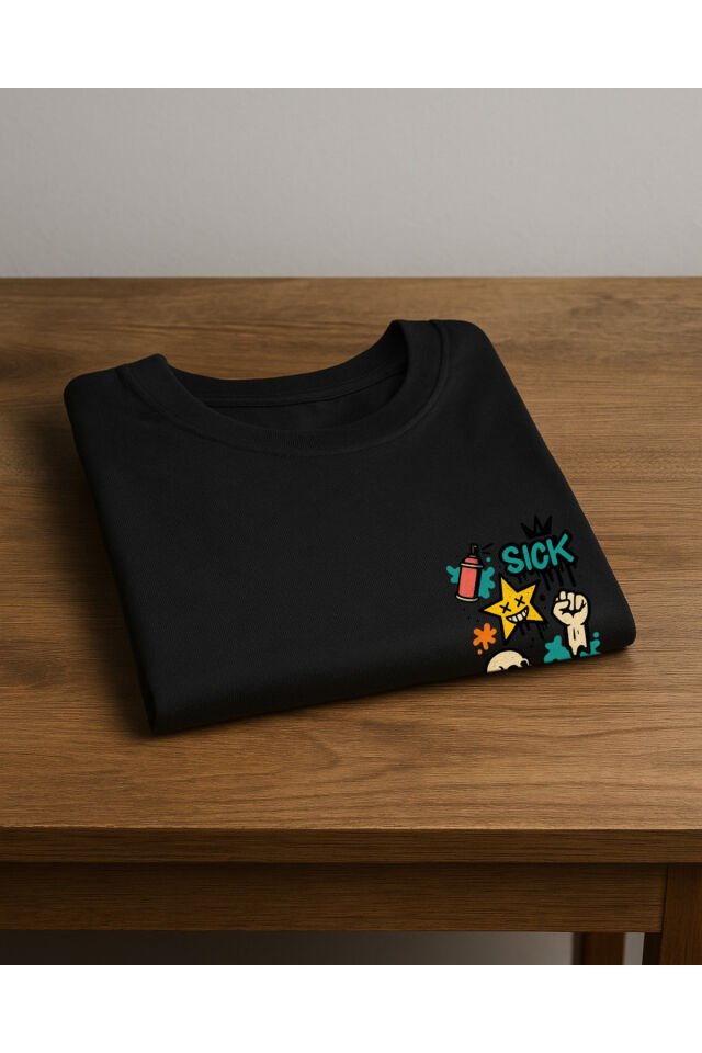 Tişört Unisex (Kurukafa) Erkek Si̇yah - M