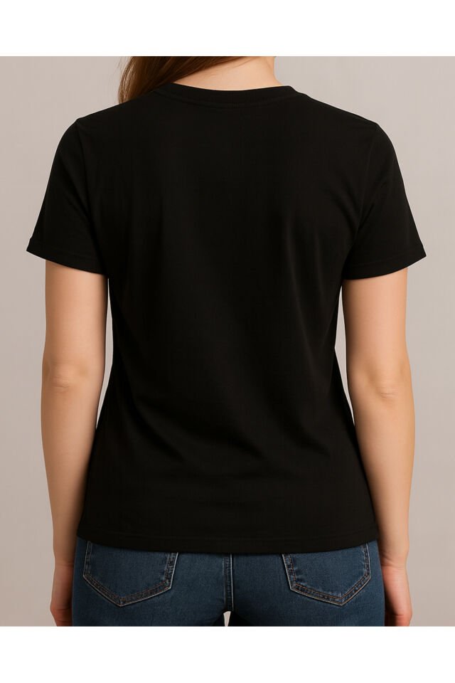 Tişört Unisex (Leopar Dudak) Kadin Si̇yah - XL