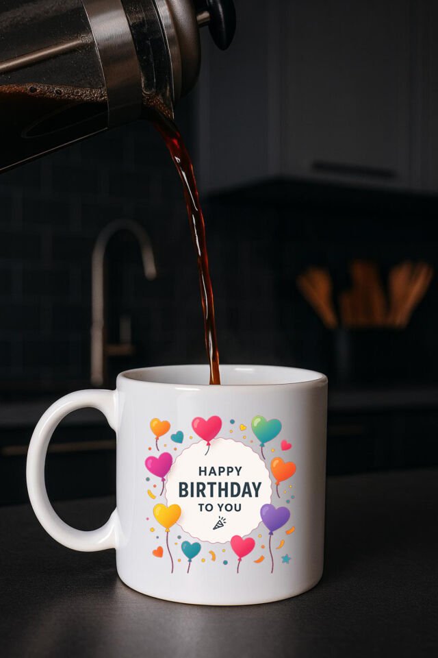 Happy Birthday To You Doğum Günü Bardağı Kirmizi