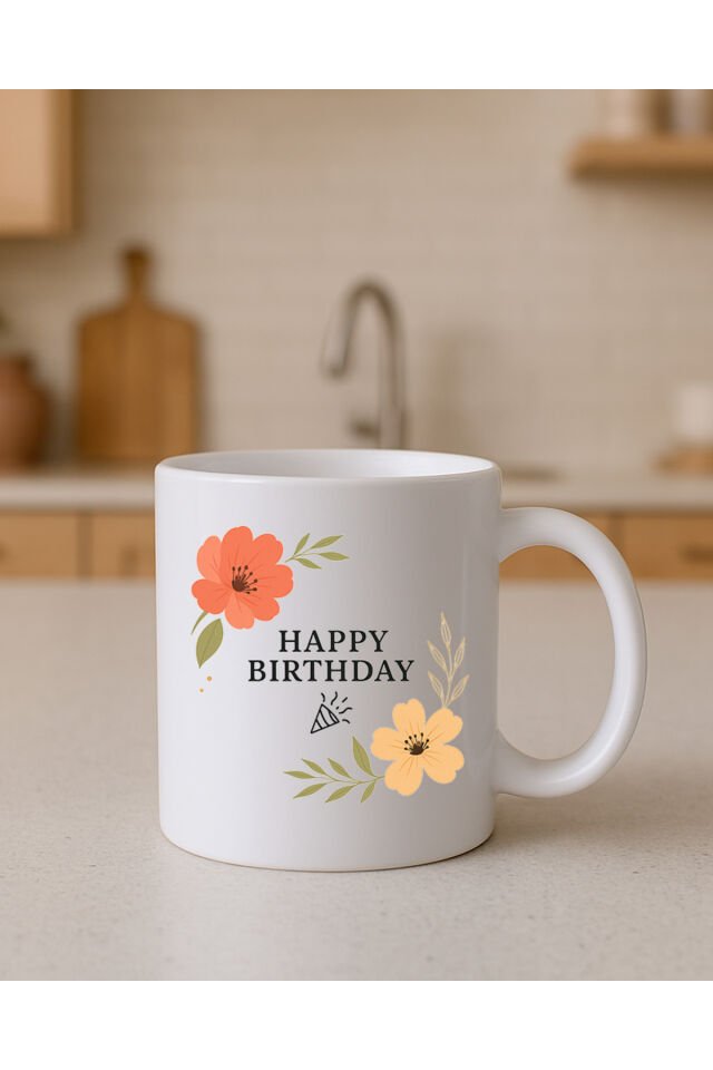 Happy Birthday To You Doğum Günü Bardağı Beyaz