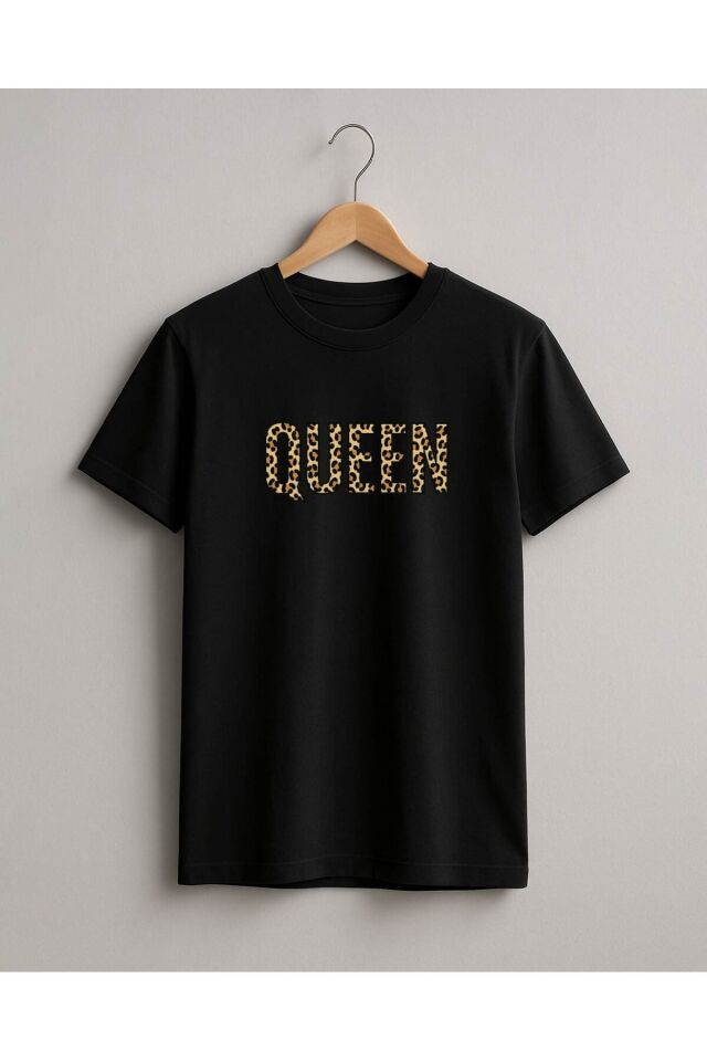 Tişört Unisex (Leopar Queen) Kadin Si̇yah - XL