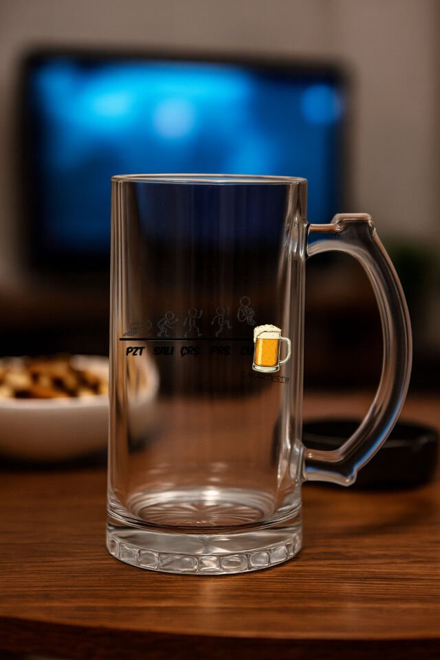 Bira Bardağı Gün Baskılı Cam