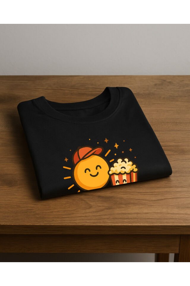 Tişört Unisex (Mısır Güneş) Erkek Si̇yah - S