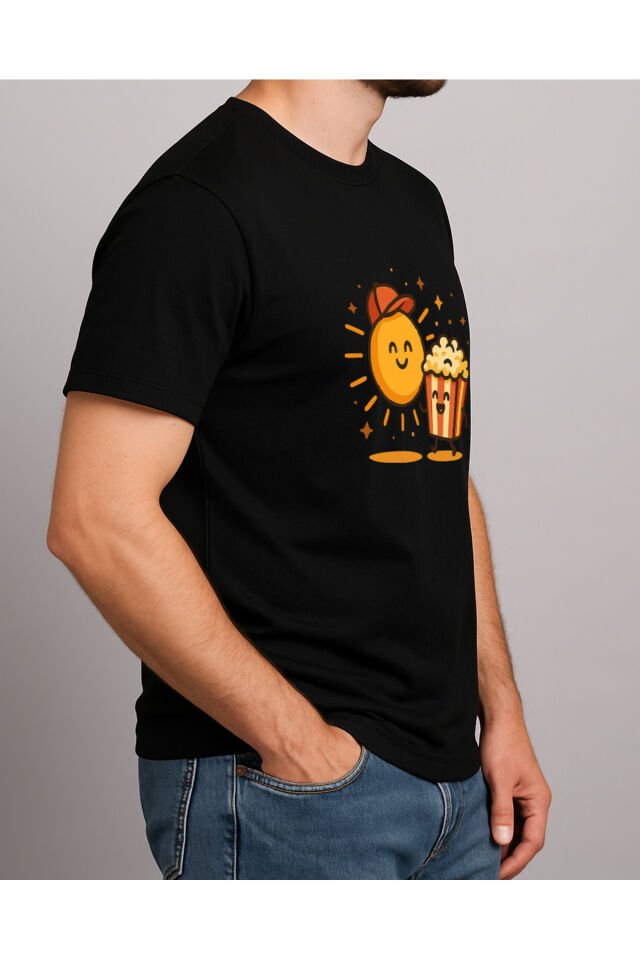 Tişört Unisex (Mısır Güneş) Erkek Si̇yah - S