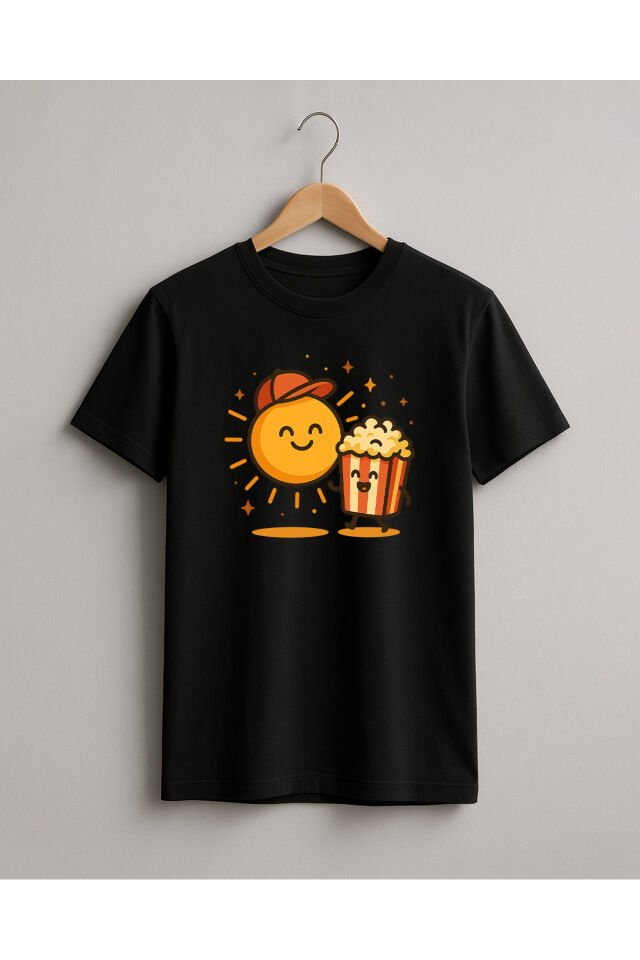 Tişört Unisex (Mısır Güneş) Erkek Si̇yah - L