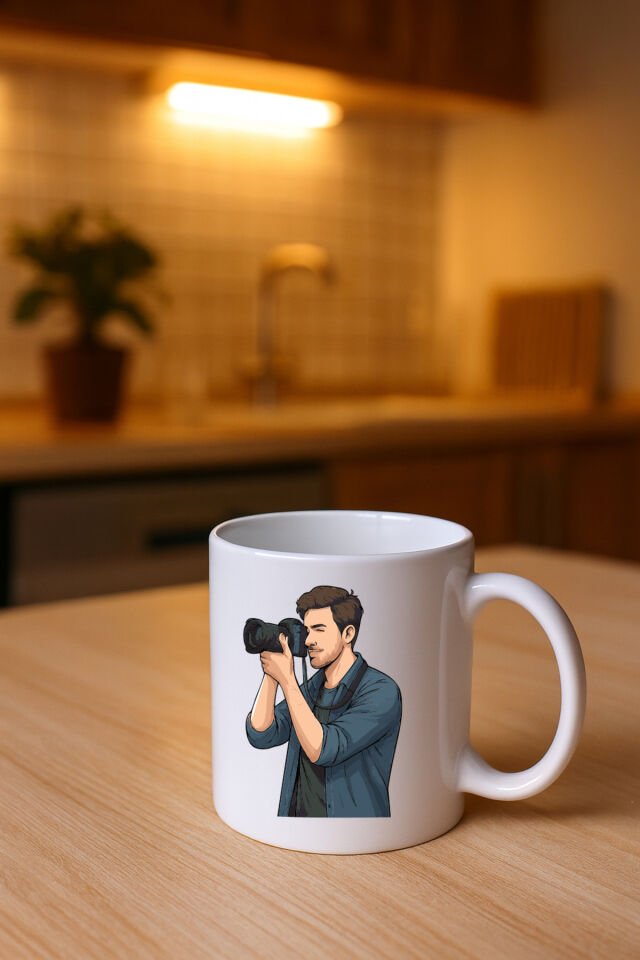 Meslek Baskılı Kupa Erkek Fotoğrafçi