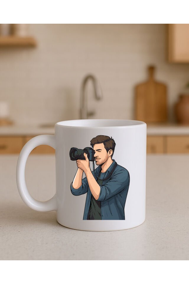 Meslek Baskılı Kupa Erkek Fotoğrafçi