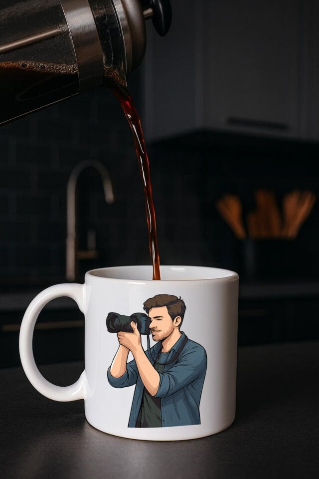 Meslek Baskılı Kupa Erkek Fotoğrafçi