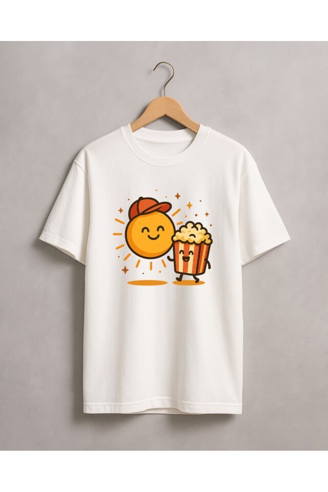 Tişört Unisex (Mısır Güneş) Erkek Beyaz - L