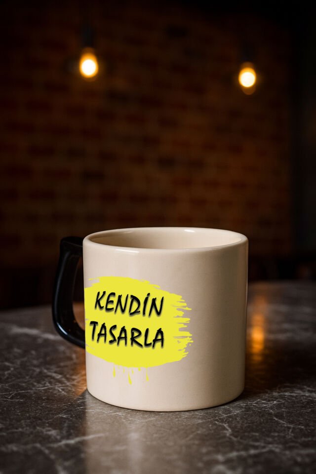 Kendin tasarla bardak - Kişiye özel bardak Siyah2