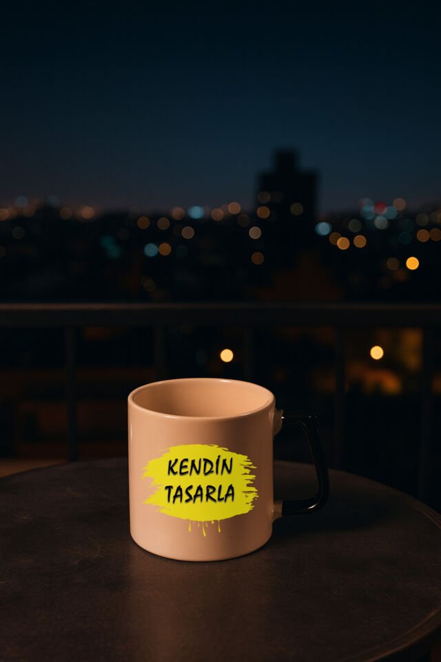 Kendin tasarla bardak - Kişiye özel bardak Siyah2