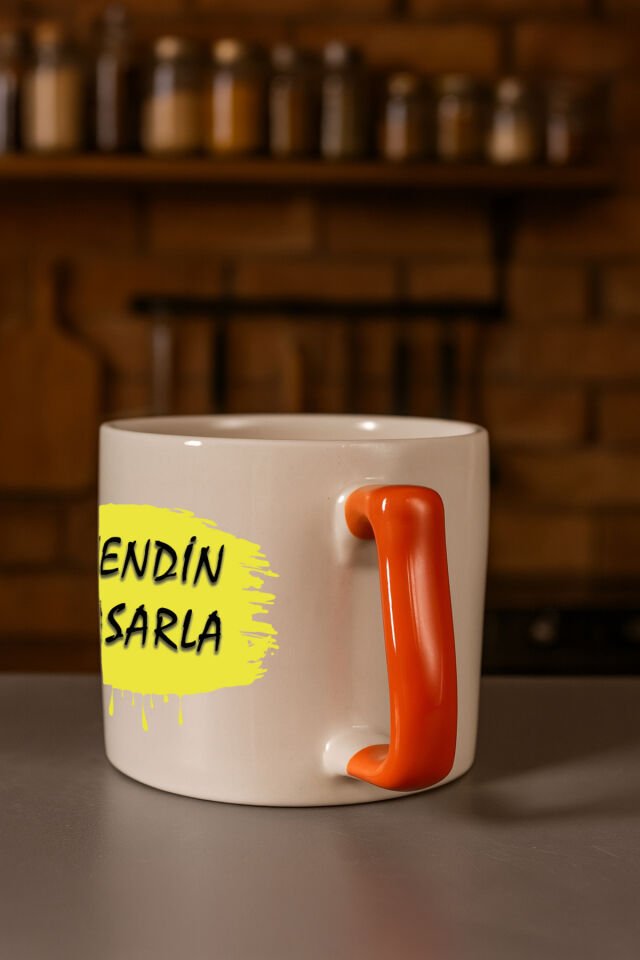 Kendin tasarla bardak - Kişiye özel bardak Turuncu2