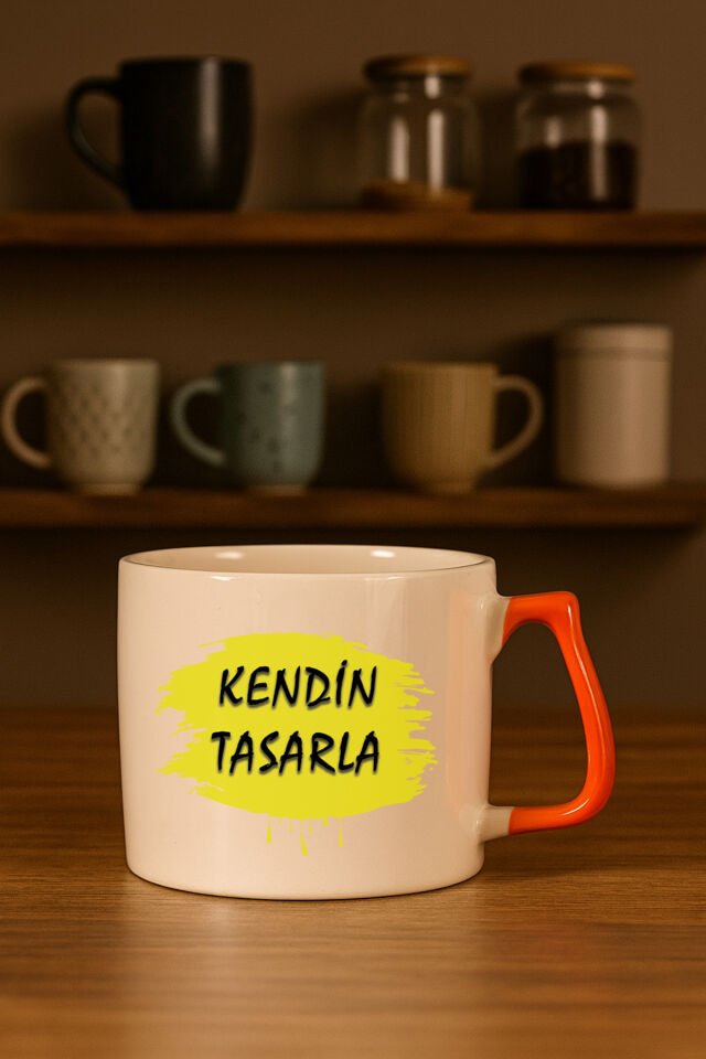 Kendin tasarla bardak - Kişiye özel bardak Turuncu2