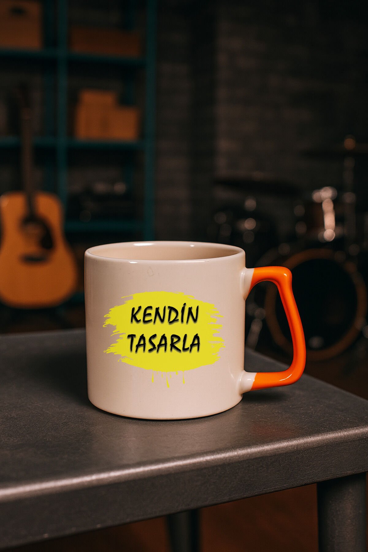 Kendin tasarla bardak - Kişiye özel bardak Turuncu2