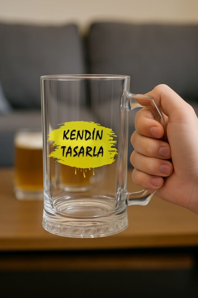 Kendin tasarla bardak - Kişiye özel bardak Bira Bardağı