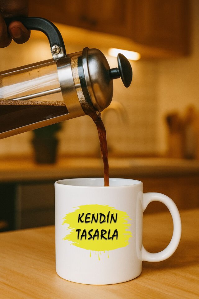 Kendin tasarla bardak - Kişiye özel bardak Düz Beyaz Kupa